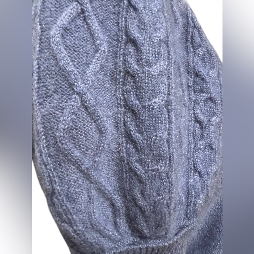 Free People Shirt Womens Annabel 100% Cashmere V Neck Indigo Blue Size Small - Picture 6 of 10